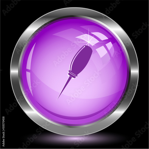 Awl. Internet button. Vector illustration.