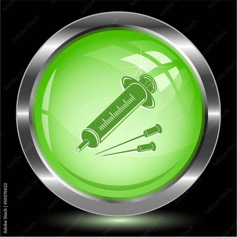 Syringe. Internet button. Vector illustration. Syringe. Internet button. Vector illustration.