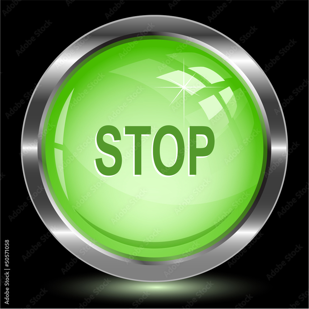 Stop. Internet button. Vector illustration. Stop. Internet button. Vector illustration.