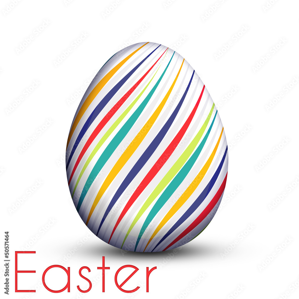 Easter egg painted with color lines Easter egg painted with color lines