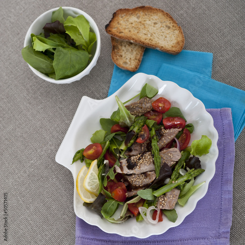Tuna salad in a shell dish. a very good diet and lowcost plate.