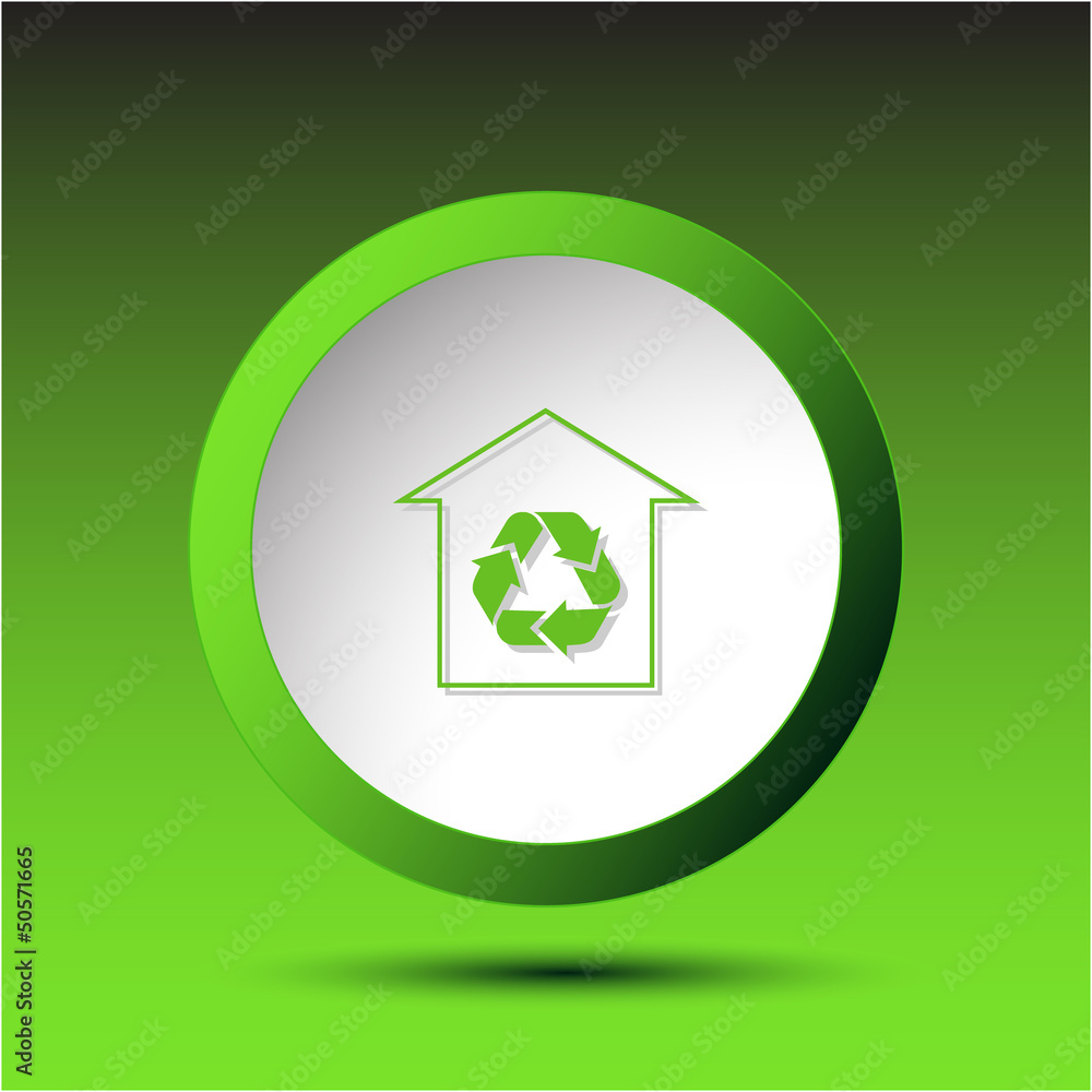 Protection of nature. Plastic button. Vector illustration. Protection of nature. Plastic button. Vector illustration.