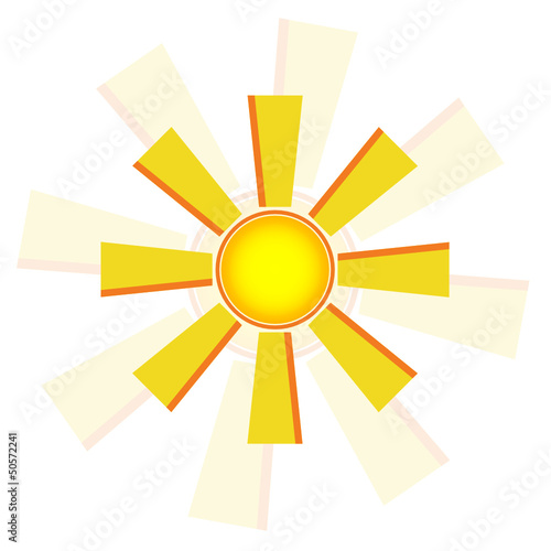 windmill sun vector illustration
