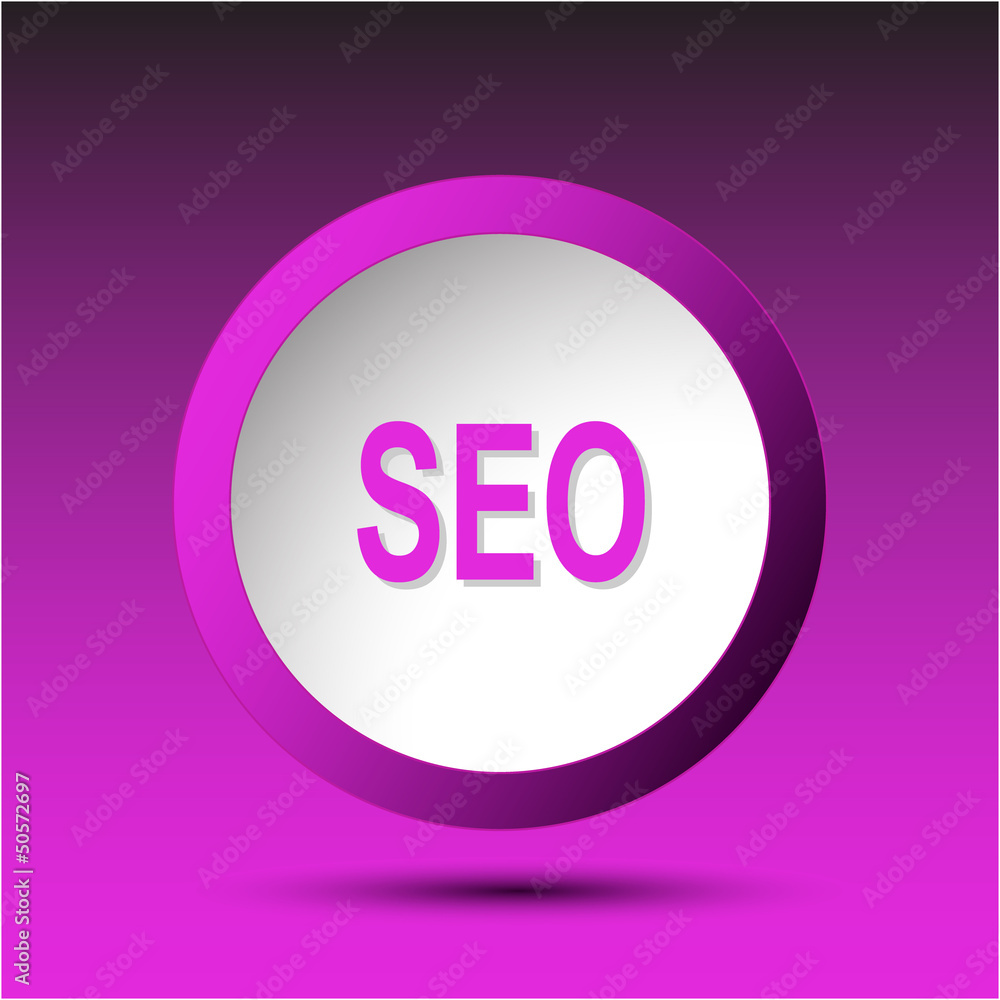 Seo. Plastic button. Vector illustration. Seo. Plastic button. Vector illustration.
