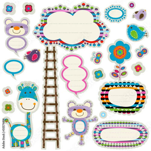 colorful labels