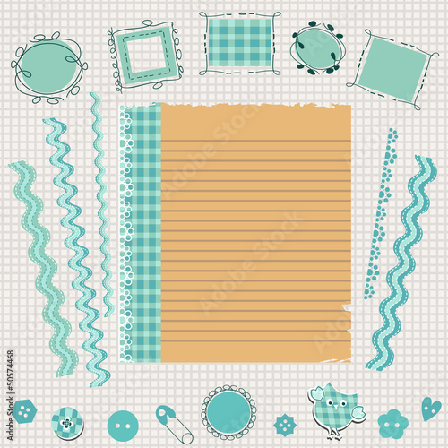blue scrapbook kit