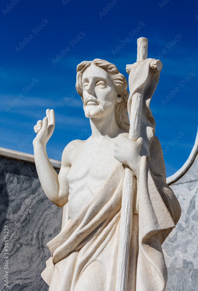 Fototapeta premium Jesus Christ stone in the cemetery