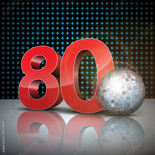 année 80 3d blue
