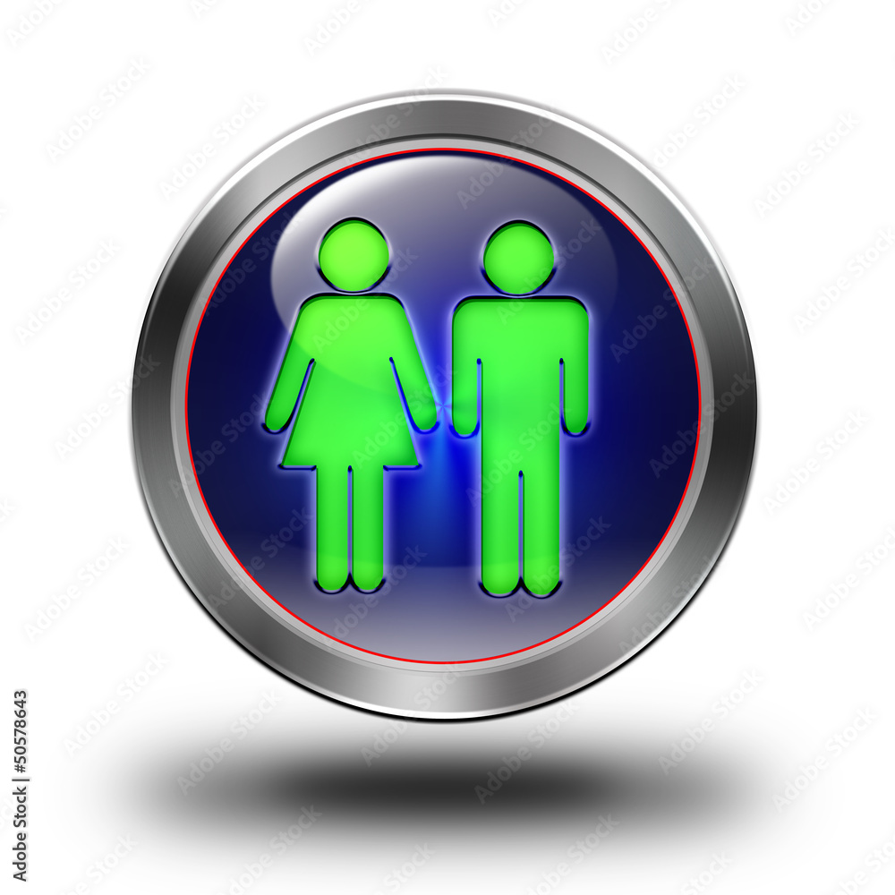Women & Men glossy icon Women & Men glossy icon