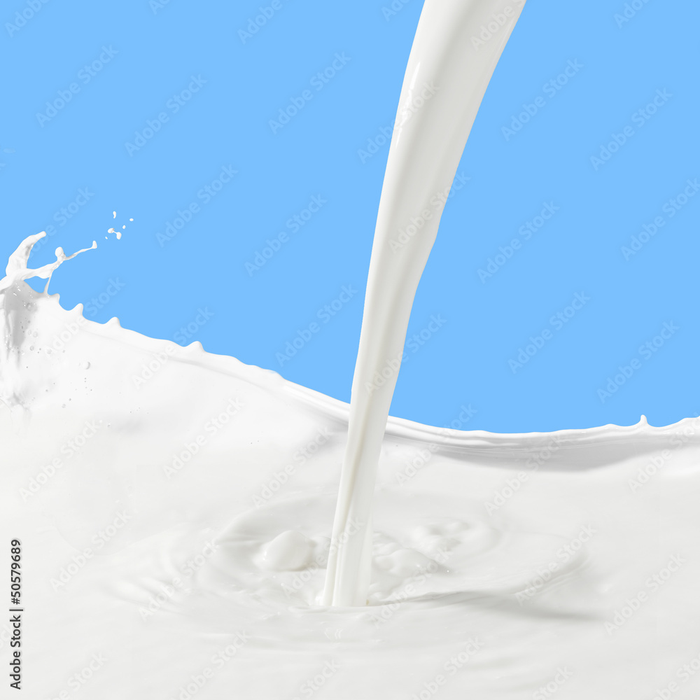 Pouring milk splash Pouring milk splash