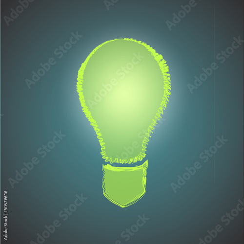 Ecologic icon of bulb.