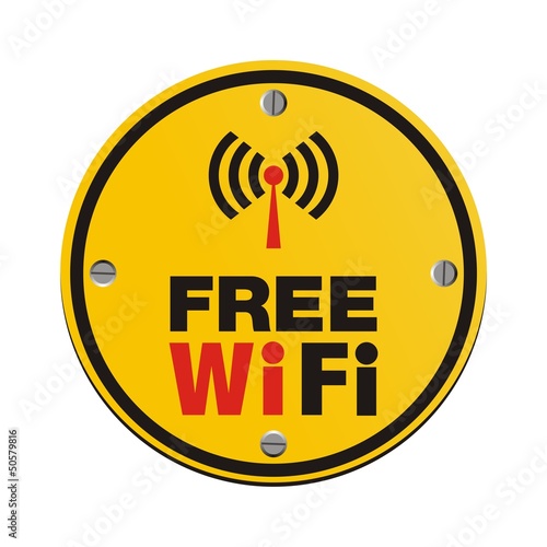 free wi fi circle sign