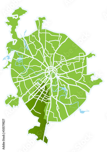 Moscow vector map