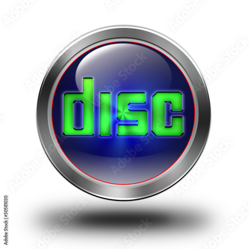 Disc glossy icon