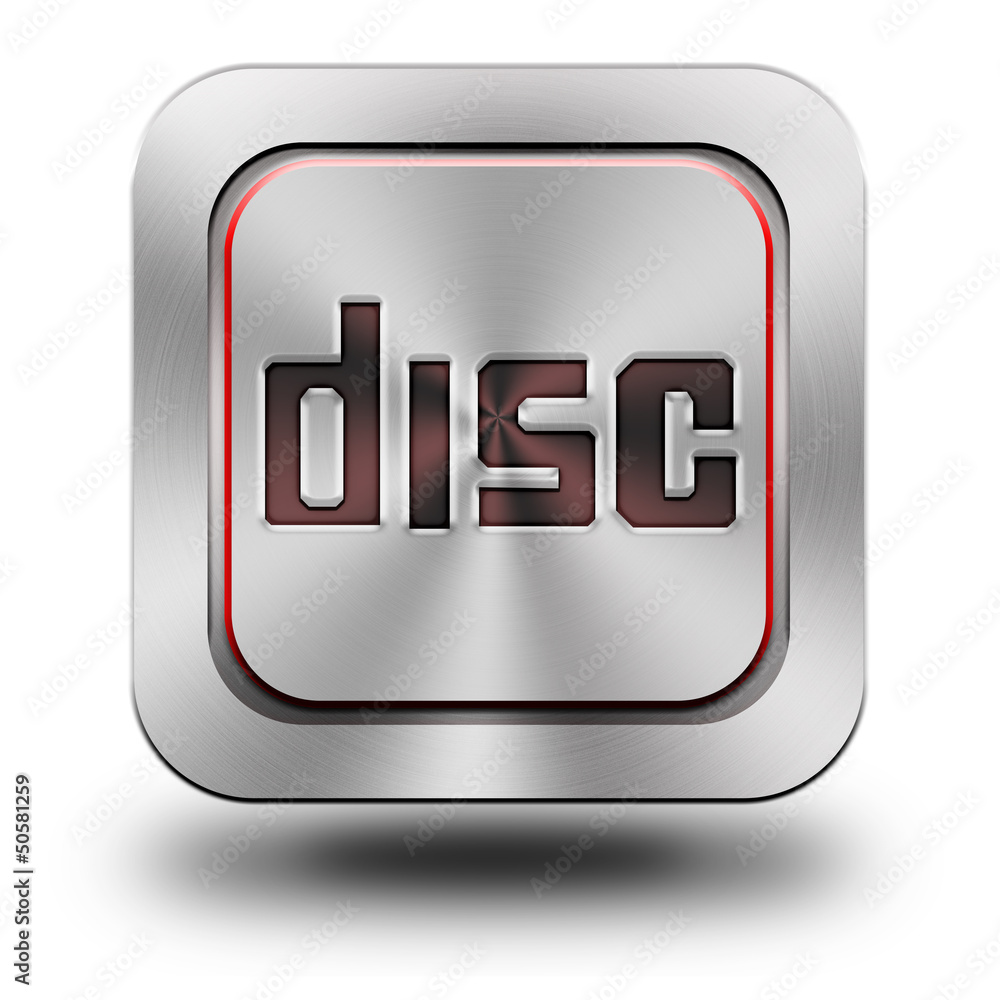 Disc aluminum glossy icon Disc aluminum glossy icon