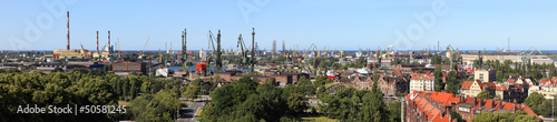Shipyard and port in Gdansk  Poland