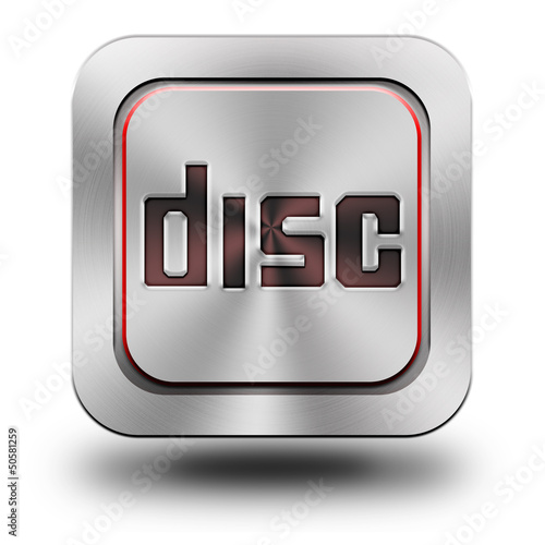 Disc aluminum glossy icon
