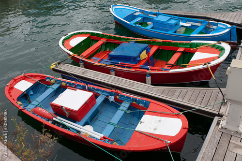 Small Colorful Fishing Boats