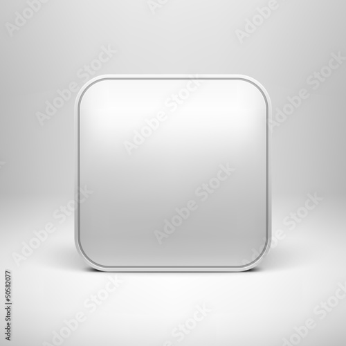 Technology White Blank App Icon Template