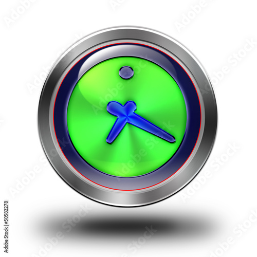 Clock glossy icon