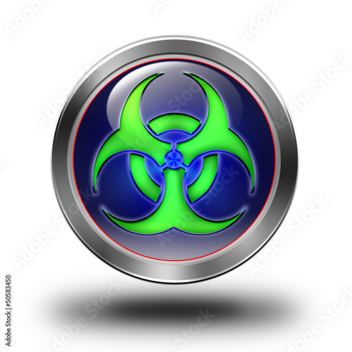Biohazard glossy icon