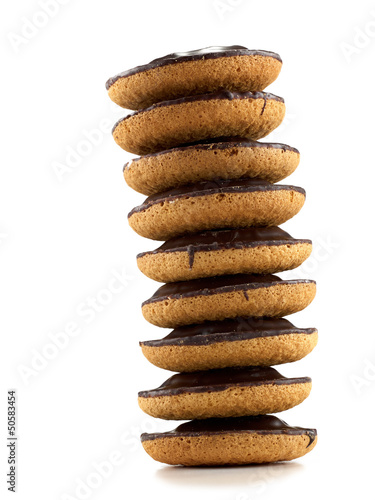 Fotografie Jaffa cakes - traditional sweet cookies