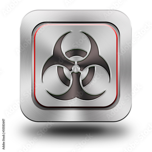 Biohazard aluminum glossy icon