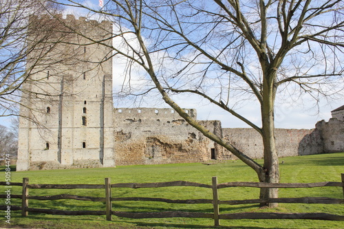 The ruins of an old medieval castle,porchester photo