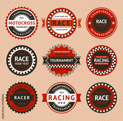 Racing insignia - vintage style