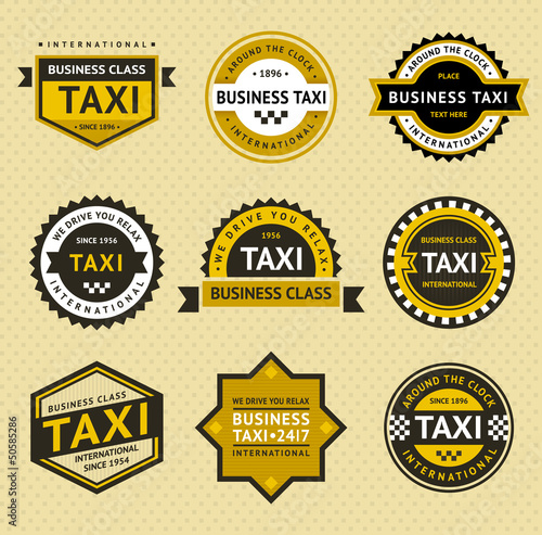 Taxi insignia - vintage style