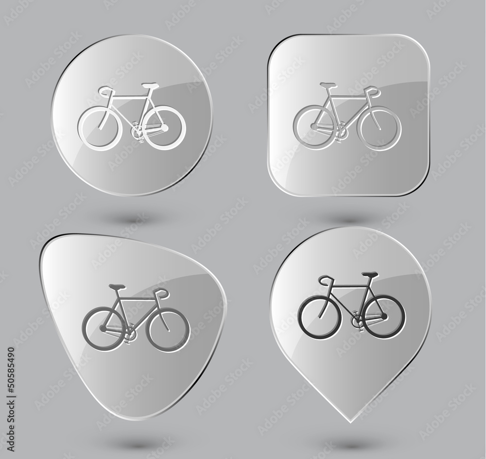 Bicycle. Glass buttons. Vector illustration. Bicycle. Glass buttons. Vector illustration.