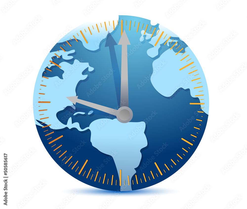 Naklejka premium Global time concept
