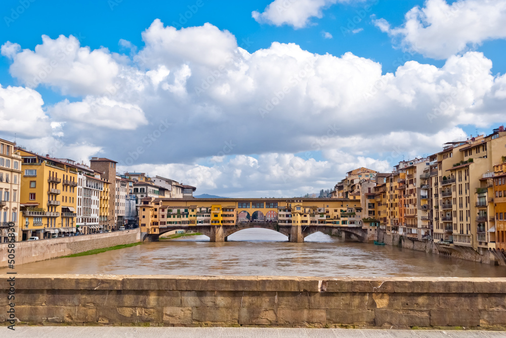 Florence, panorama with Old Bridge