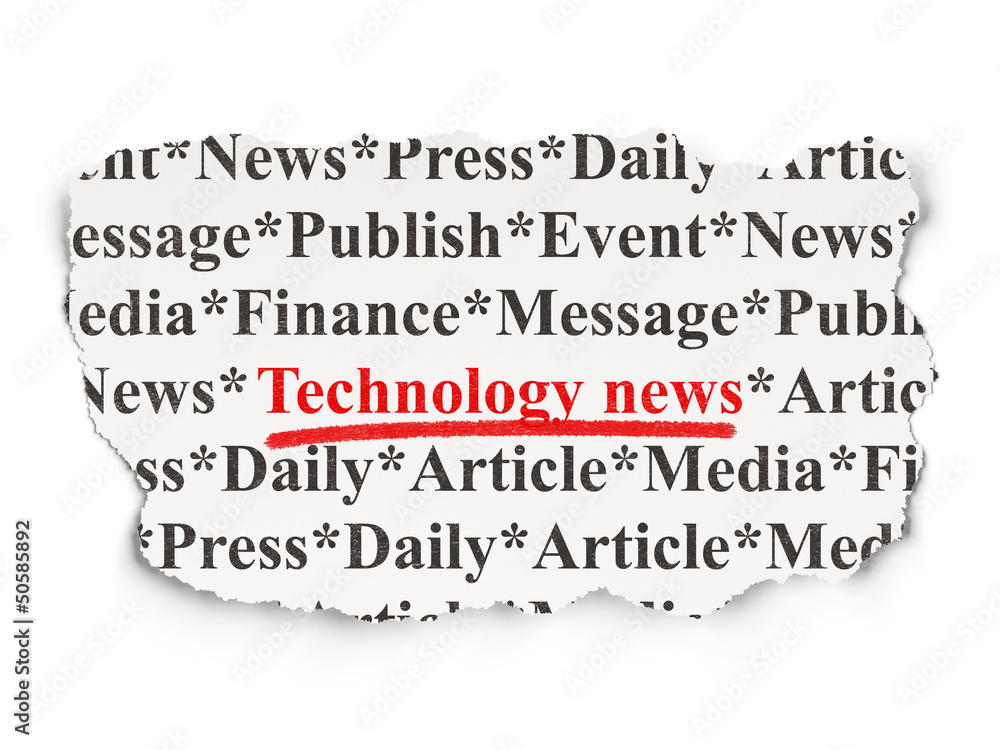 News concept: Technology News on  background