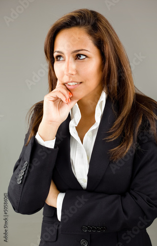 Portrait of a pensive young business woman