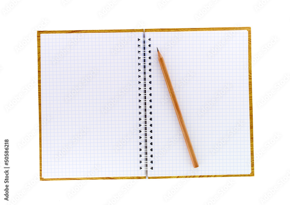 Blank notebook with pencil Blank notebook with pencil