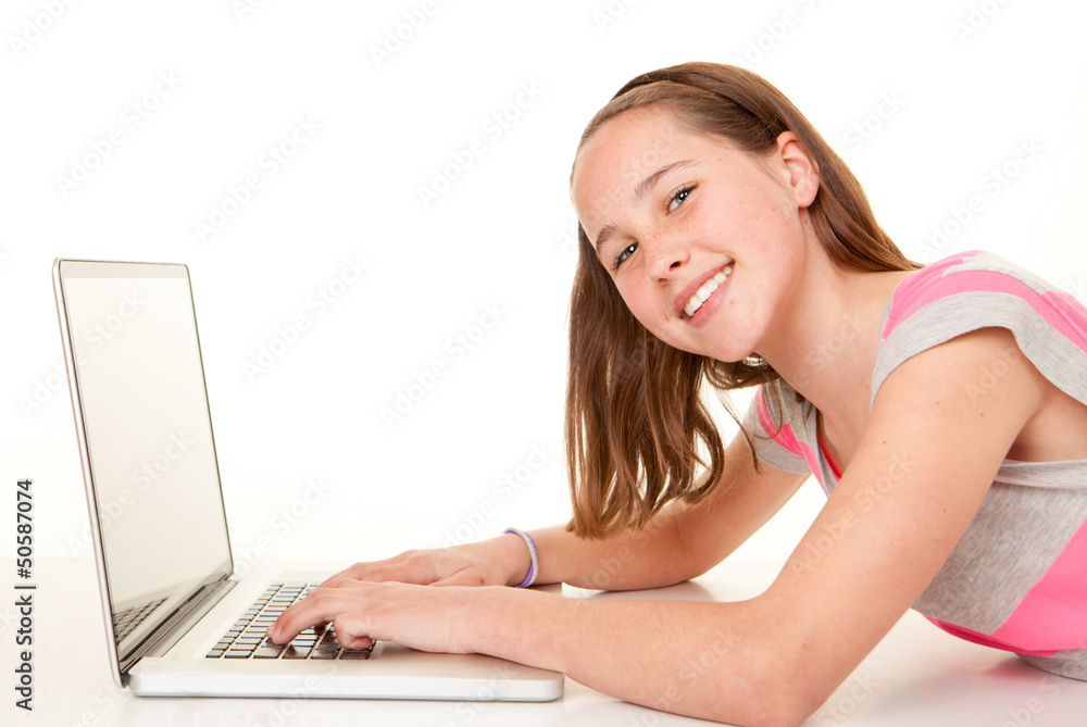 child using laptop computer child using laptop computer