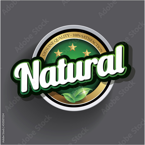 Hundred percent vector natural label