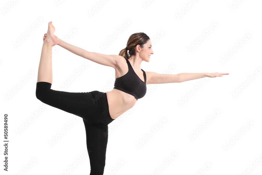 Beautiful woman doing a yoga pose Beautiful woman doing a yoga pose