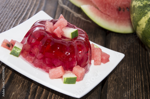 Portion of Watermelon Jello photo