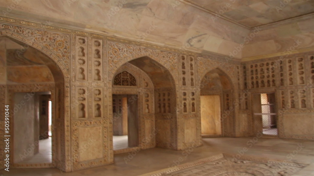 palace interior in Agra fort - India palace interior in Agra fort - India