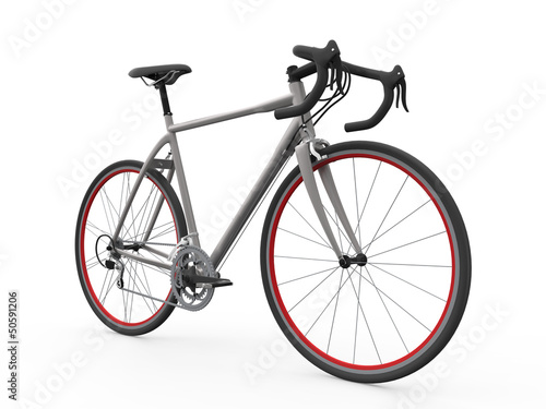 Speed Racing Bicycle Isolated on White Background