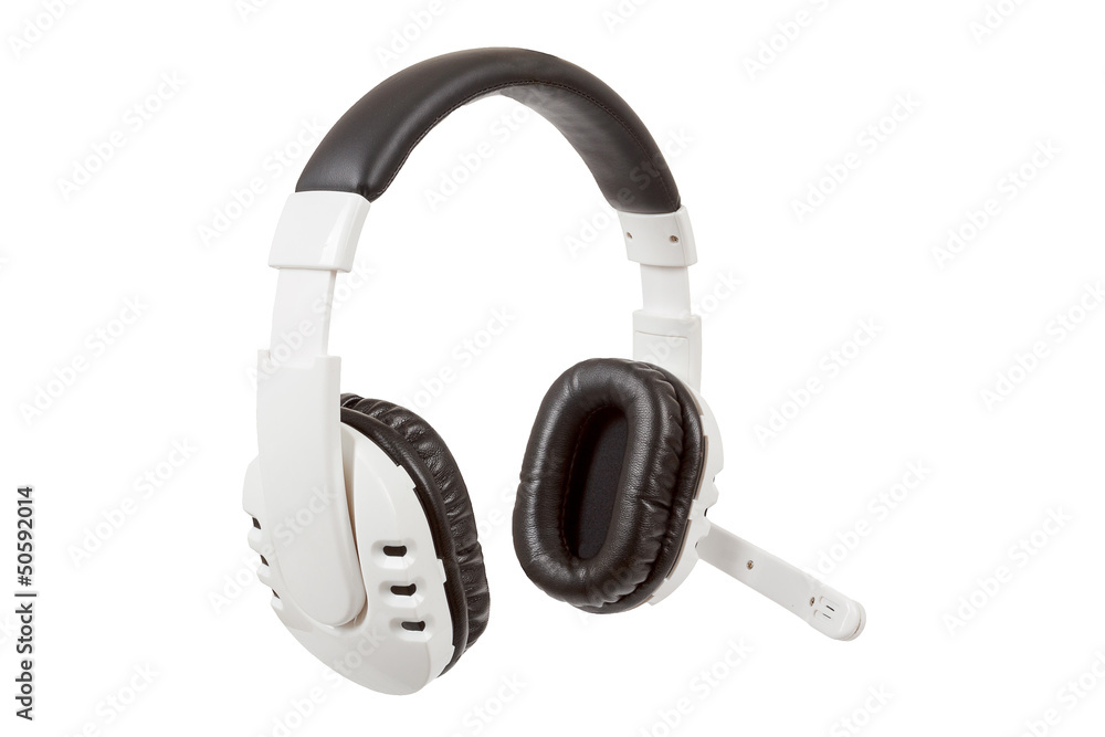 Headphones isolated on a white background Headphones isolated on a white background