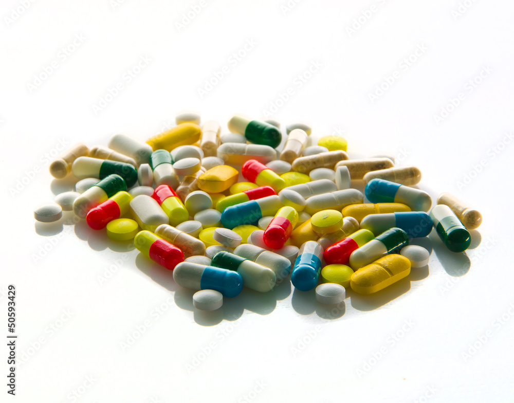 different capsules and tablets