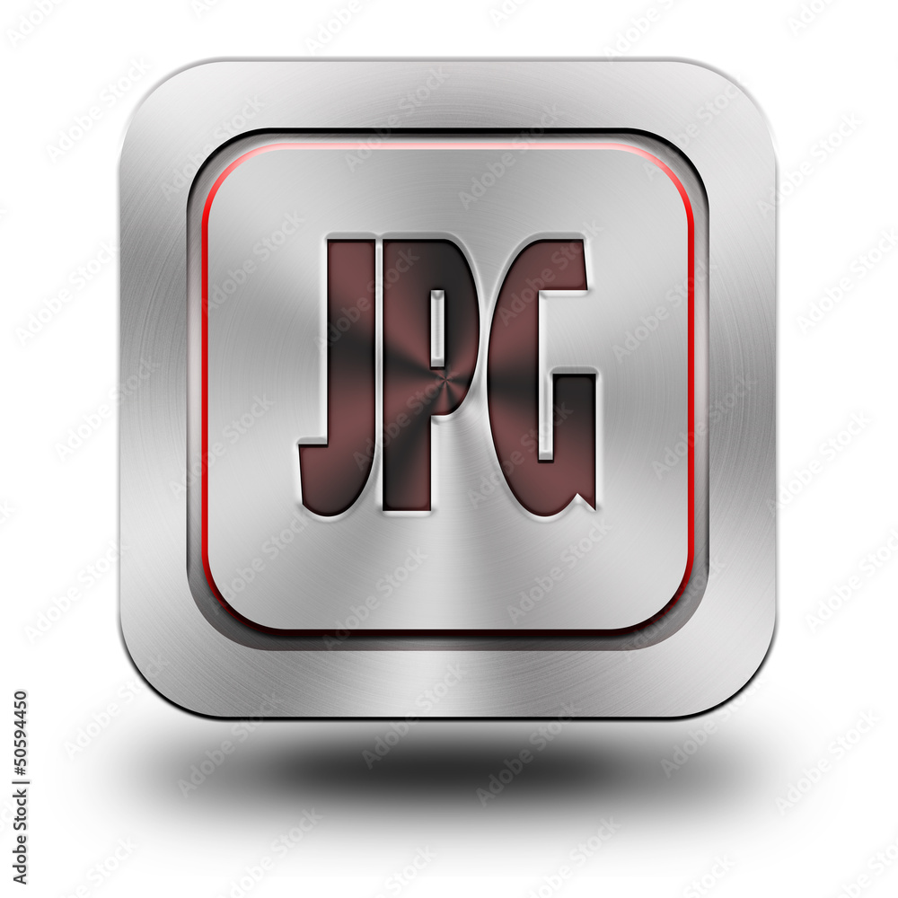 JPG aluminum glossy icon - obrazy, fototapety, plakaty 