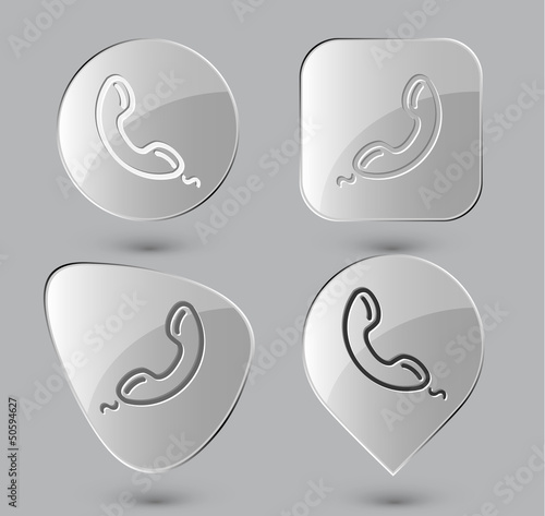 Handset. Glass buttons. Vector illustration.