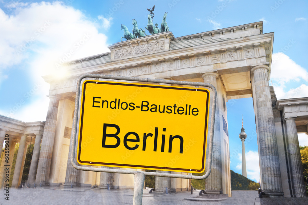 Obraz premium Endlos Baustelle Berlin