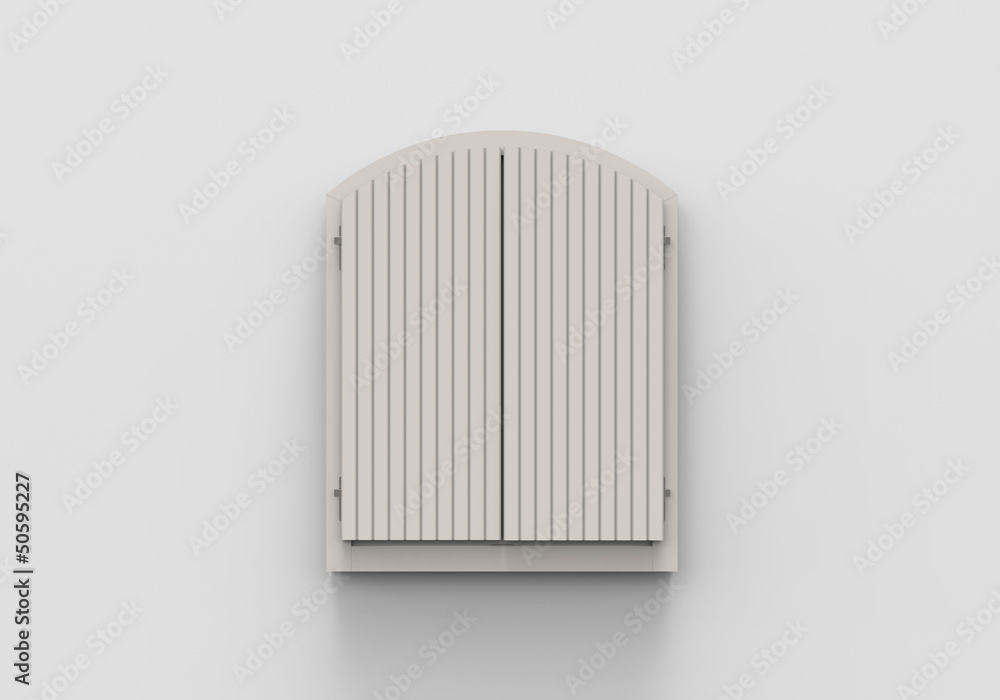 Closed Window on White Background Closed Window on White Background