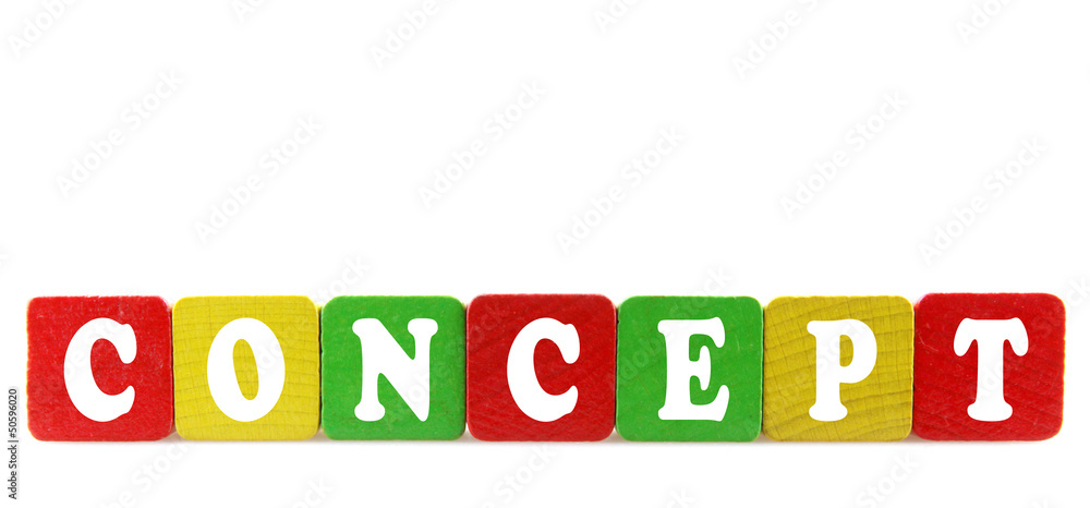 concept - isolated text in wooden building blocks concept - isolated text in wooden building blocks