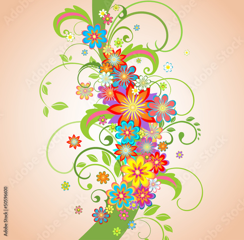 Spring floral border